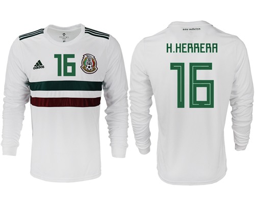 Mexico #16 H.Herrera Away Long Sleeves Soccer Country Jersey Mexico #16 H.Herrera Away Long Sleeves Soccer Country Jersey