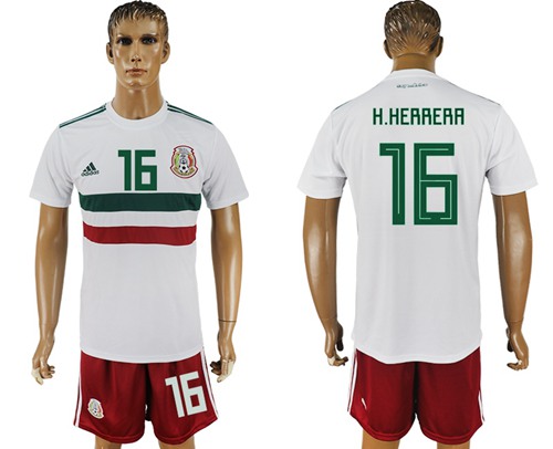 Mexico #16 H.Herrera Away Soccer Country Jersey Mexico #16 H.Herrera Away Soccer Country Jersey