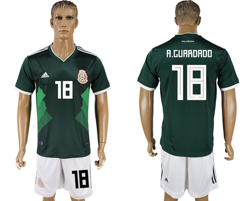 Mexico #18 A.Guardado Green Home Soccer Country Jersey Mexico #18 A.Guardado Green Home Soccer Country Jersey