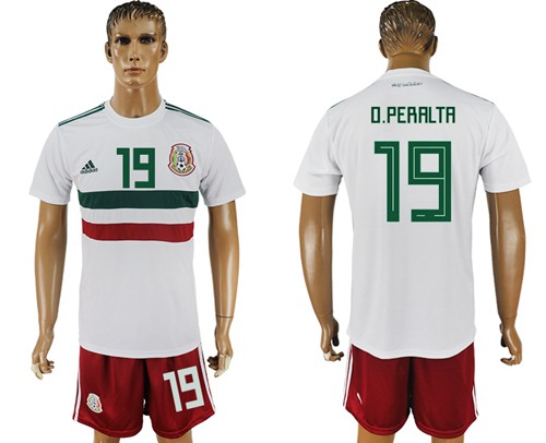 Mexico #19 O.Peralta Away Soccer Country Jersey Mexico #19 O.Peralta Away Soccer Country Jersey