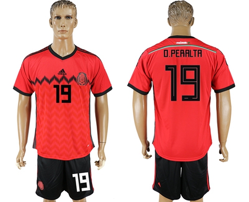 Mexico #19 O.Peralta Away Soccer Country Jersey