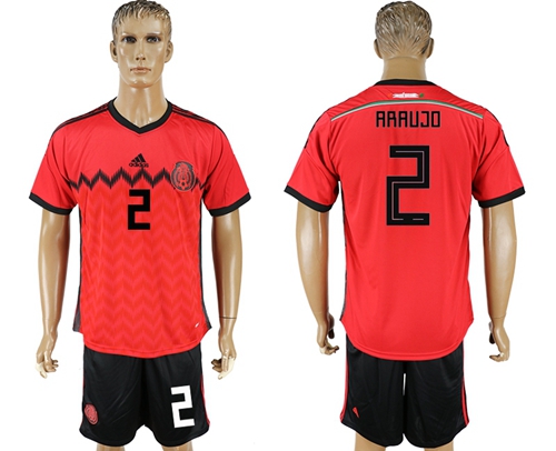 Mexico #2 Araujo Away Soccer Country Jersey