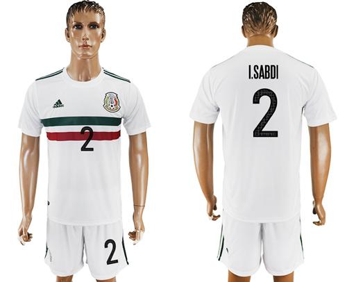 Mexico #2 I.Sabdi Away Soccer Country Jersey Mexico #2 I.Sabdi Away Soccer Country Jersey