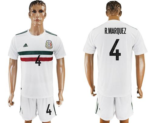 Mexico #4 R.Marquez Away Soccer Country Jersey