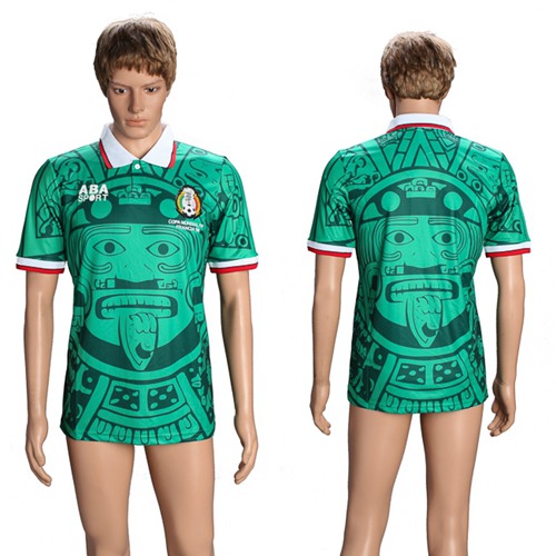 Mexico Blank 1998 Throwback Soccer Country Jersey