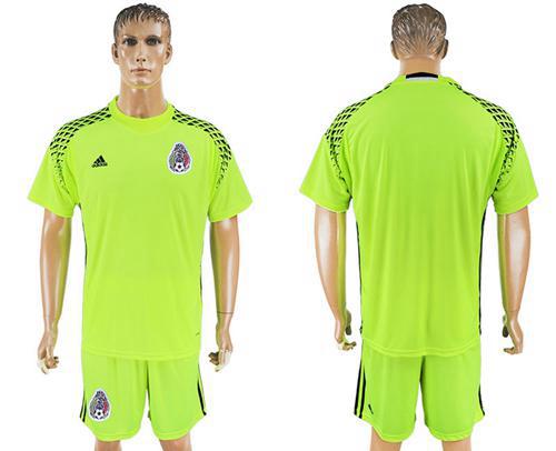 Mexico Blank Shiny Green Goalkeeper Soccer Country Jersey Mexico Blank Shiny Green Goalkeeper Soccer Country Jersey