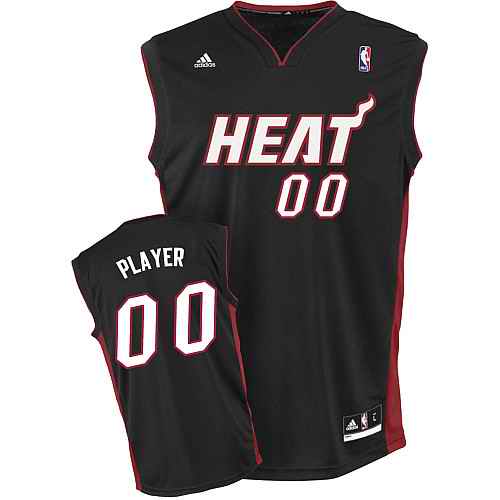 Miami Heat Custom Black Adidas Road Jersey