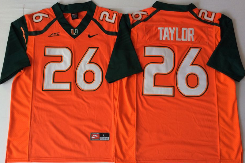 Miami Hurricanes 26 Sean Taylor Orange Nike College Football Jersey Miami Hurricanes 26 Sean Taylor Orange Nike College Football Jersey