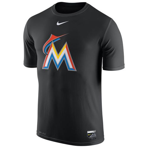 Miami Marlins Nike Authentic Collection Legend Logo 1.5 Performance T-Shirt Black Miami Marlins Nike Authentic Collection Legend Logo 1.5 Performance T-Shirt Black