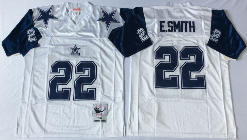 Mitchell&Ness cowboys #22 Emmitt Smith white Throwback Stitched NFL Jersey Mitchell&Ness cowboys #22 Emmitt Smith white Throwback Stitched NFL Jersey
