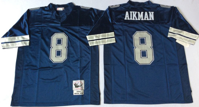 Mitchell&Ness cowboys #8 Throwback Stitched NFL Jerseys