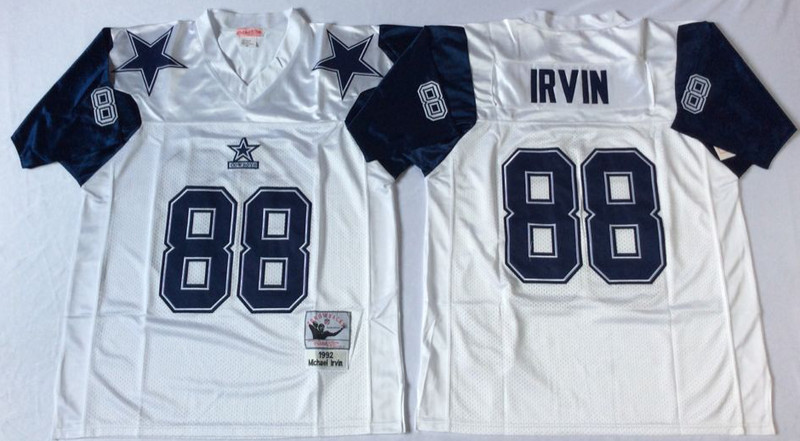 Mitchell&Ness cowboys #88 Michael Irvin Blue Throwback Stitched NFL Jerseys