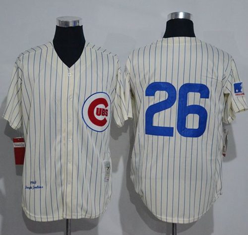 Mitchell And Ness 1969 Cubs #26 Billy Williams Cream Strip Throwback Stitched MLB Jersey Mitchell And Ness 1969 Cubs #26 Billy Williams Cream Strip Throwback Stitched MLB Jersey