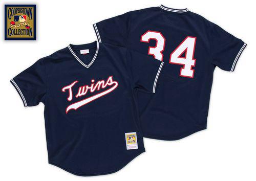Mitchell And Ness 1985 Twins #34 Kirby Puckett Navy Blue Throwback Stitched MLB Jersey Mitchell And Ness 1985 Twins #34 Kirby Puckett Navy Blue Throwback Stitched MLB Jersey