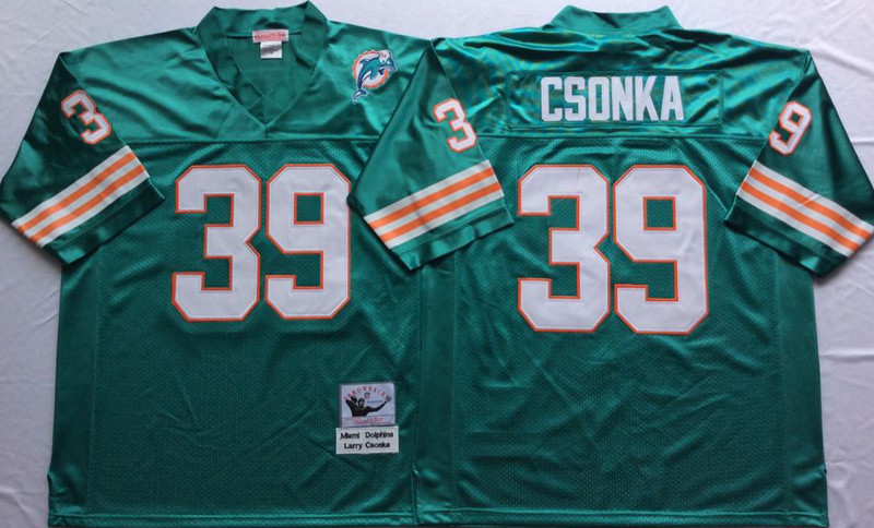 Mitchell And Ness Dolphins #39 Larry Csonka green Throwback Stitched NFL Jersey Mitchell And Ness Dolphins #39 Larry Csonka green Throwback Stitched NFL Jersey
