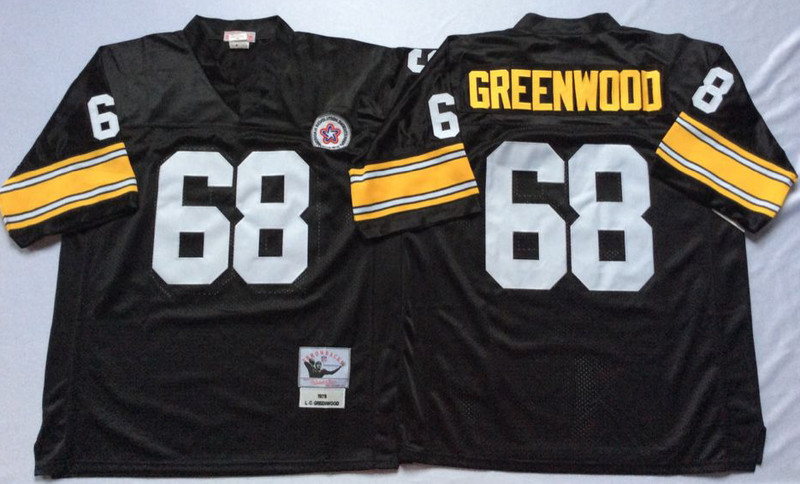 Mitchell And Ness Steelers #68 L.C. Greenwood Black Throwback Stitched NFL Jersey Mitchell And Ness Steelers #68 L.C. Greenwood Black Throwback Stitched NFL Jersey