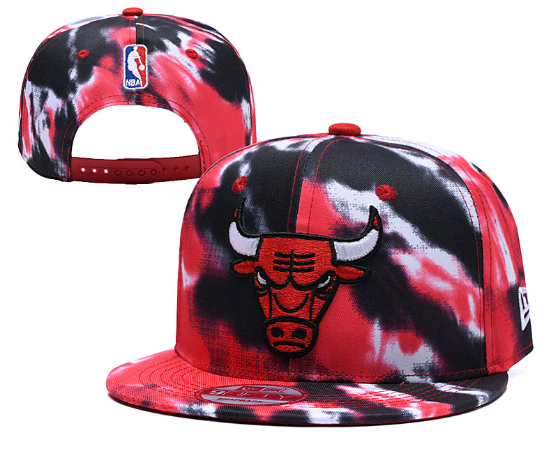 NBA Chicago Bulls Team Logo Black Adjustable Hat