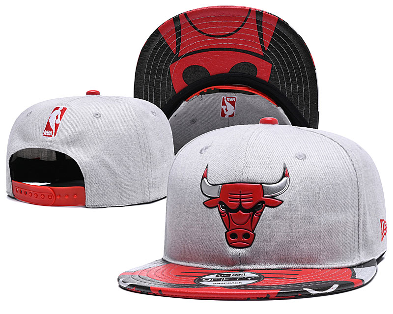 NBA Chicago Bulls Team Logo Black Adjustable Hat