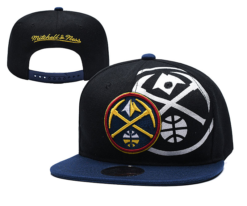 NBA Denver Nuggets Team Logo Blue Reflective Mitchell & Ness Adjustable Hat