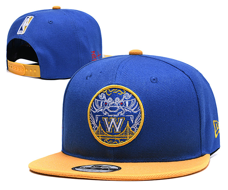 NBA Golden State Warriors Team Logo Blue Adjustable Hat (2)