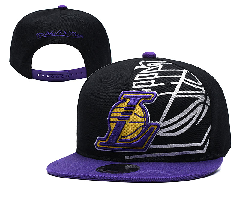 NBA Los Angeles Lakers Team Logo Black Adjustable Hat