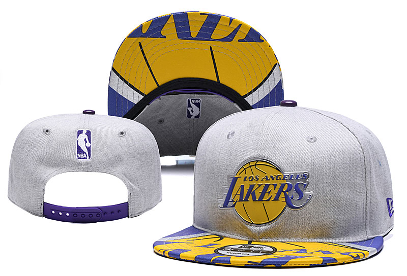 NBA Los Angeles Lakers Team Logo Purple Mitchell & Ness Adjustable Hat