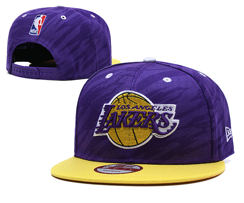 NBA Los Angeles Lakers Team Logo Purple Mitchell & Ness Adjustable Hat LH NBA Los Angeles Lakers Team Logo Purple Mitchell & Ness Adjustable Hat LH