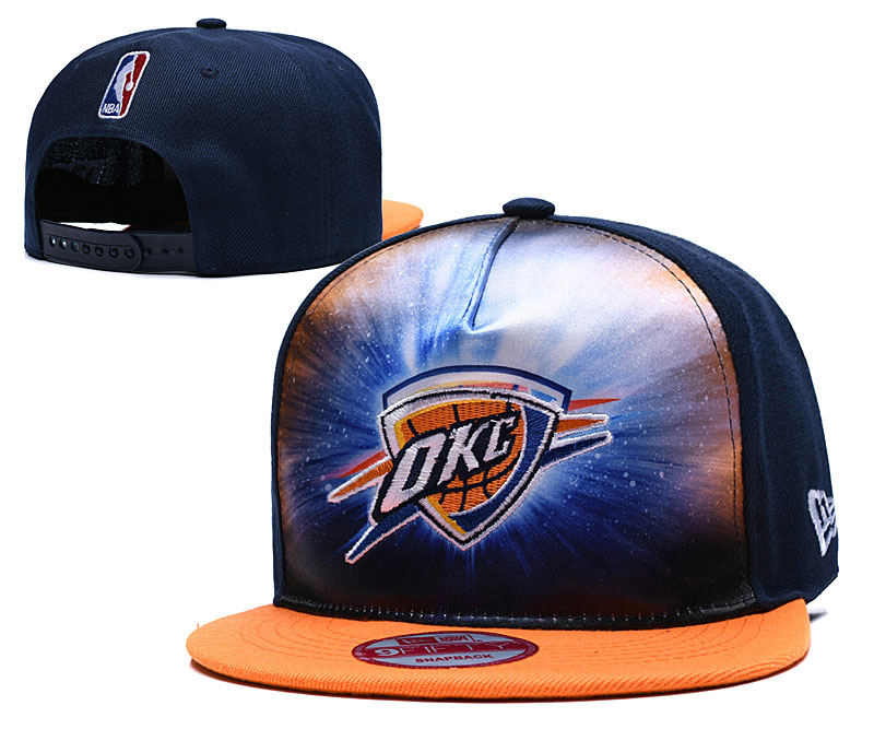 NBA Oklahoma City Thunder Team Logo Black Adjustable Hat
