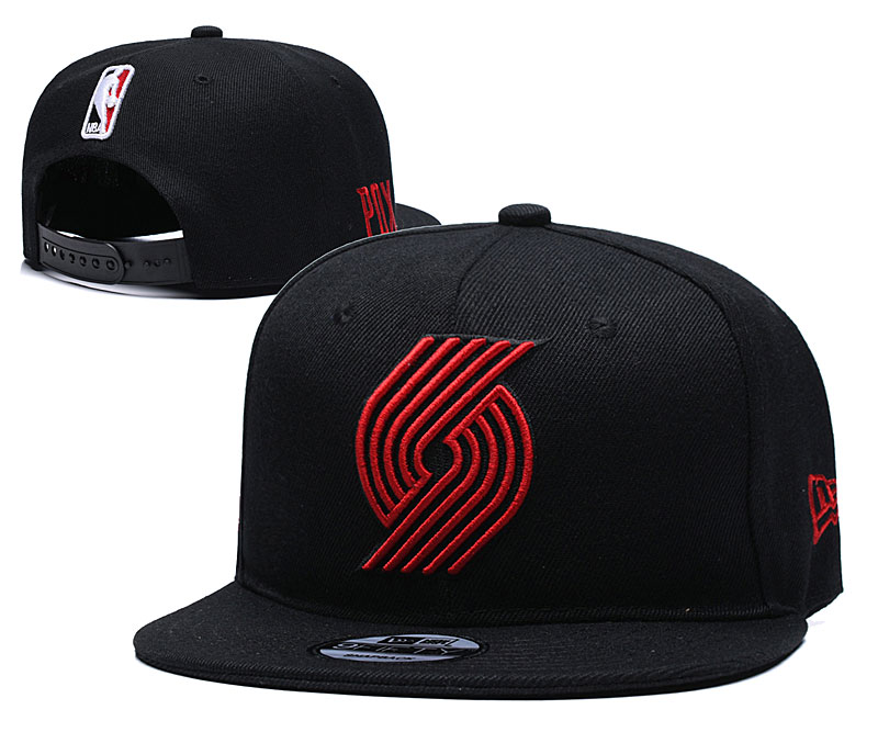 NBA Portland Trail Blazers Team Logo Black Adjustable Hat