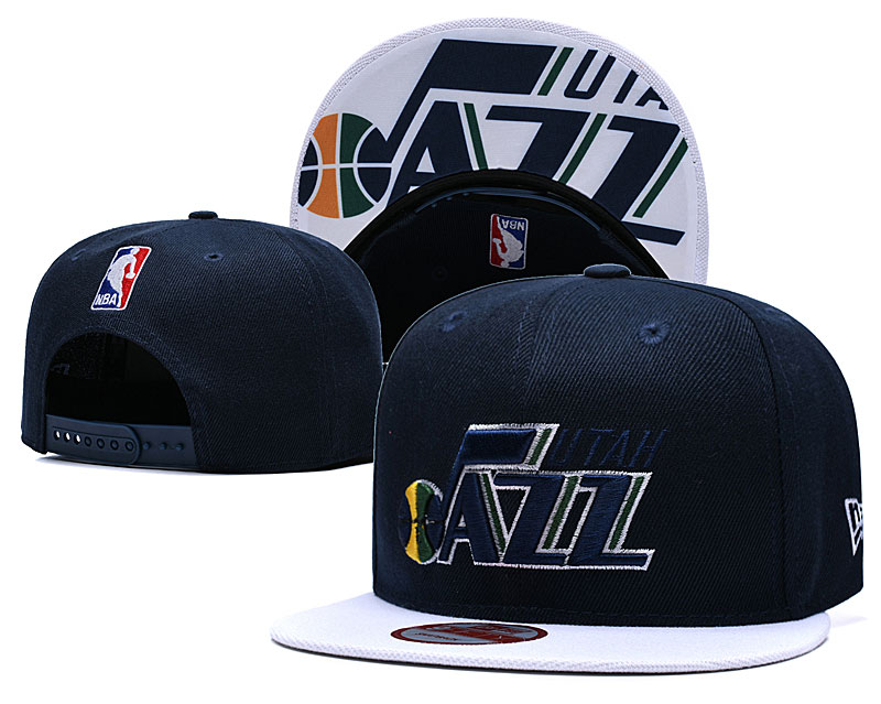 NBA Utah Jazz Team Logo Navy Adjustable Hat A56