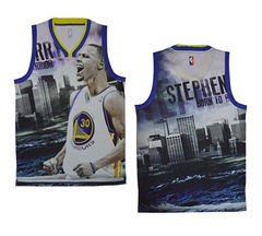 NBA moments version of the Golden State Warriors Curry roaring white jersey vest