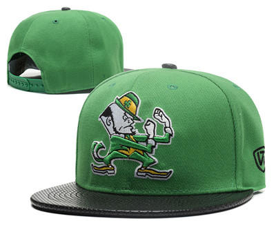 NCAA Notre Dame Fighting Irish Team Logo Green Adjustable Hat