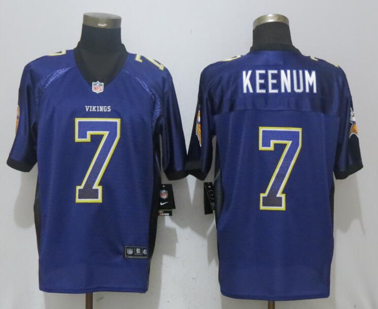 NEW Nike Vikings #7 Keenum Drift Fashion Purple Elite Jersey NEW Nike Vikings #7 Keenum Drift Fashion Purple Elite Jersey