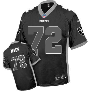 NEW Oakland Raiders #72 Black Customized Stitched NFL Elite Drift Fashion Jersey
