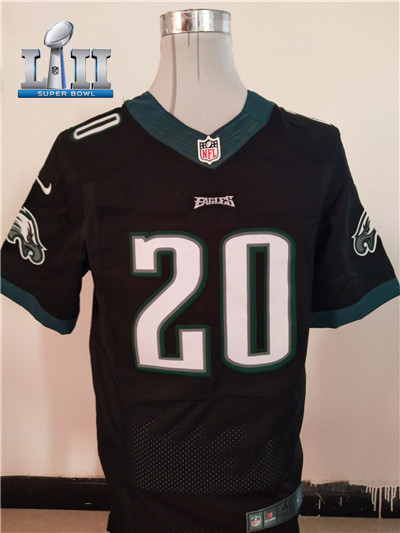NEW Philadelphia Eagles #20 Brian Dawkins Black Super Bowl LII Alternate NFL New Elite Jersey