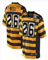 NEW Pittsburgh Steelers #26 Le'Veon Bell Black Yellow Alternate Stitched NFL mens Elite Jersey