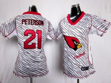 NEW Women Arizona Cardinals #21 Patrick Peterson jerseys(fem fan zebra) NEW Women Arizona Cardinals #21 Patrick Peterson jerseys(fem fan zebra)