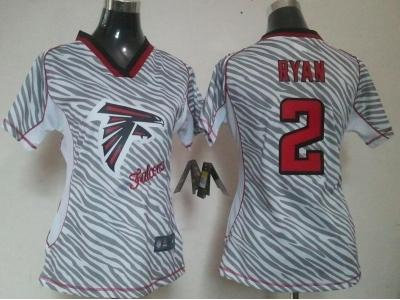 NEW Women Atlanta Falcons #2 Matt Ryan jerseys(fem fan zebra)