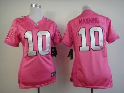 NEW Women New York Giants #10 Eli Manning Pink Jerseys(love s)