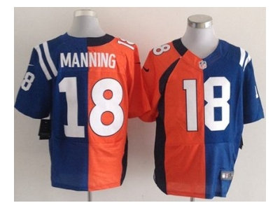 NEW nfl jerseys denver broncos #18 manning orange-blue-black(Elite split)(new)