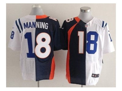 NEW nfl jerseys denver broncos #18 manning orange-blue-white(Elite split)(new)