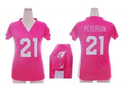 NEW women nfl Arizona Cardinals #21 peterson pink jerseys(draft him ii top)