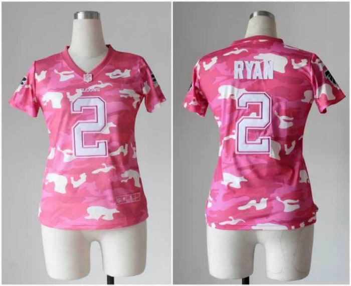 NEW women nfl jerseys Atlanta Falcons 2 Matt Ryan pink(fashion camo)