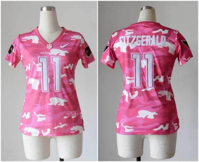 NEW women nfl jerseys arizona cardinals #11 larry fitzgerald pink(fashion camo)