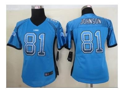 NEW women nfl jerseys detroit lions #81 calvin johnson blue(Elite drift fashion) NEW women nfl jerseys detroit lions #81 calvin johnson blue(Elite drift fashion)