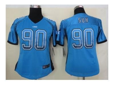 NEW women nfl jerseys detroit lions #90 ndamukong suh blue(Elite drift fashion) NEW women nfl jerseys detroit lions #90 ndamukong suh blue(Elite drift fashion)