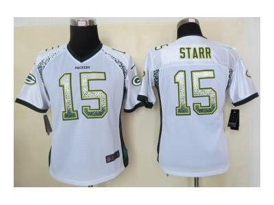 NEW women nfl jerseys green bay packers #15 starr white(Elite drift fashion) NEW women nfl jerseys green bay packers #15 starr white(Elite drift fashion)