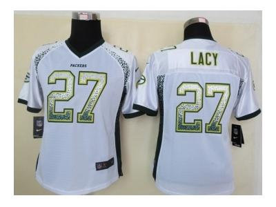 NEW women nfl jerseys green bay packers #27 eddie lacy white(Elite drift fashion)