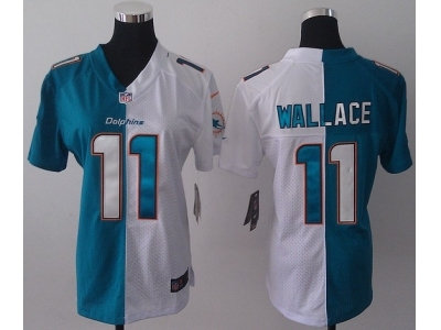NEW women nfl jerseys miami dolphins #11 mike wallace white-green(Elite split) NEW women nfl jerseys miami dolphins #11 mike wallace white-green(Elite split)