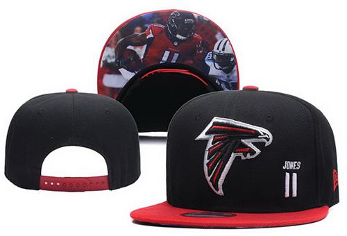 NFL Atlanta Falcons #11 Julio Jones Snapback Stitched Hat Black Red NFL Atlanta Falcons #11 Julio Jones Snapback Stitched Hat Black Red